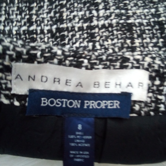 Boston Proper Tweed Zip Mini Skirt  8 EUC - Picture 3 of 3
